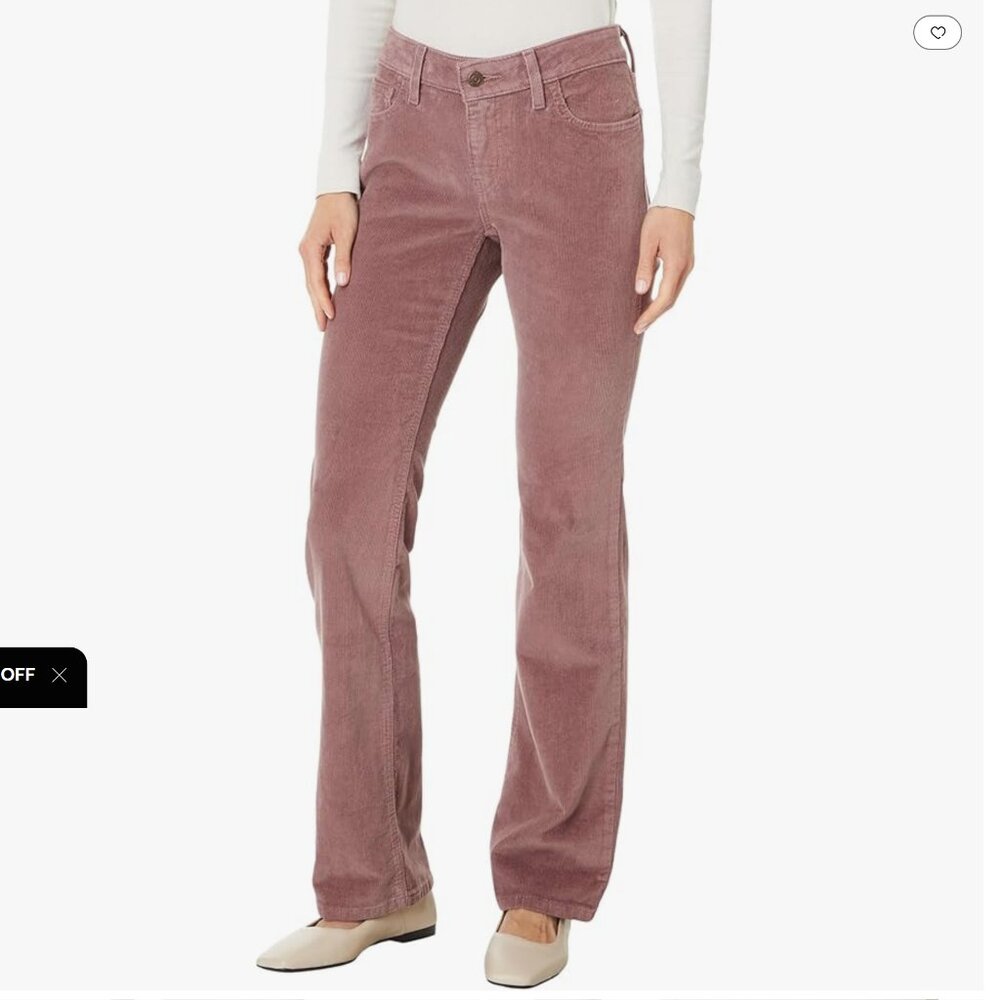 LEVIS Superlow Boot Corduroy Pants Rose Taupe Pink Size 34 x 32 NWT Brand New